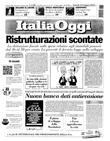 Italia oggi : quotidiano di economia finanza e politica